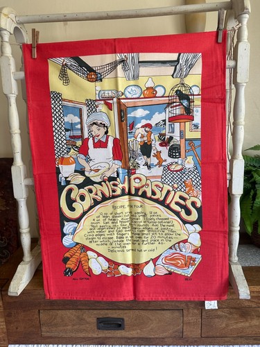 Vintage tea towel cornish - tea,