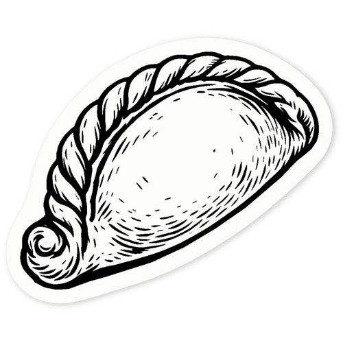 Cornish pasty clear vinyl - 'cornish, pasty'