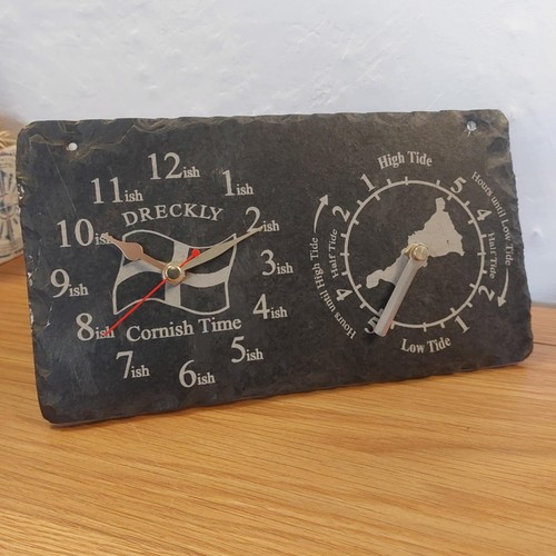 Dreckly tide time clock - &,