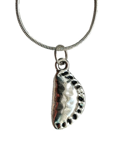 Cornish pasty necklace - necklace, silver