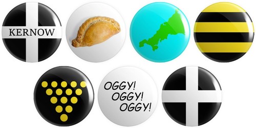 Cornwall button pin badges - button,