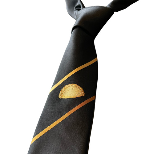 Cornish pasty tie black gold - tie,