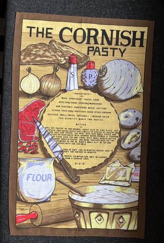 Vintage tea towel the cornish - towel,